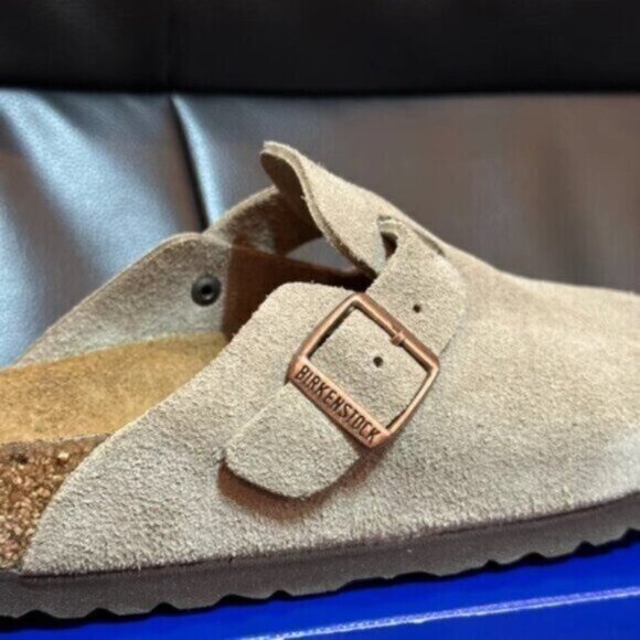 NWT Birkenstock Boston taupe suede mule clogs - Picture 6 of 6